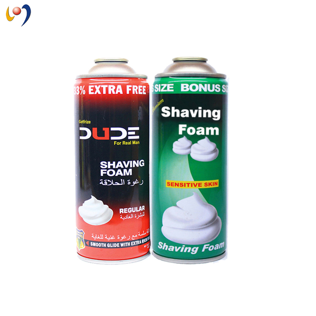 Personalize a lata de aerossol de folha de flandres de espuma de barbear para homens com design